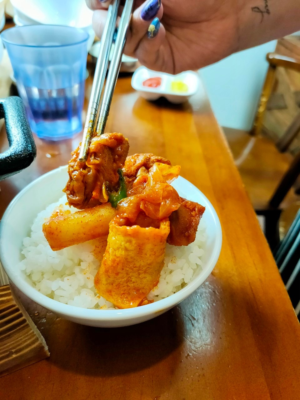 Garden 313,中壢下午茶,中壢美食,春川辣炒雞,芽月美食APP優惠,蝦醬,釜山豬肉湯飯,青蔥炸雞,韓式炸雞